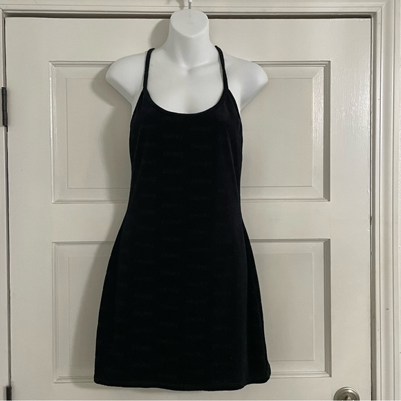SKIMS Dresses & Skirts - SKIMS Logo Velour‎ Slip Dress Black